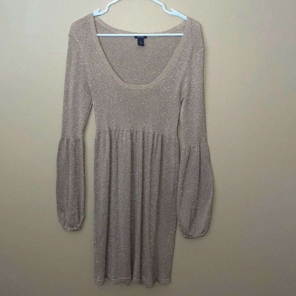 Kenneth Cole gold shimmer dress